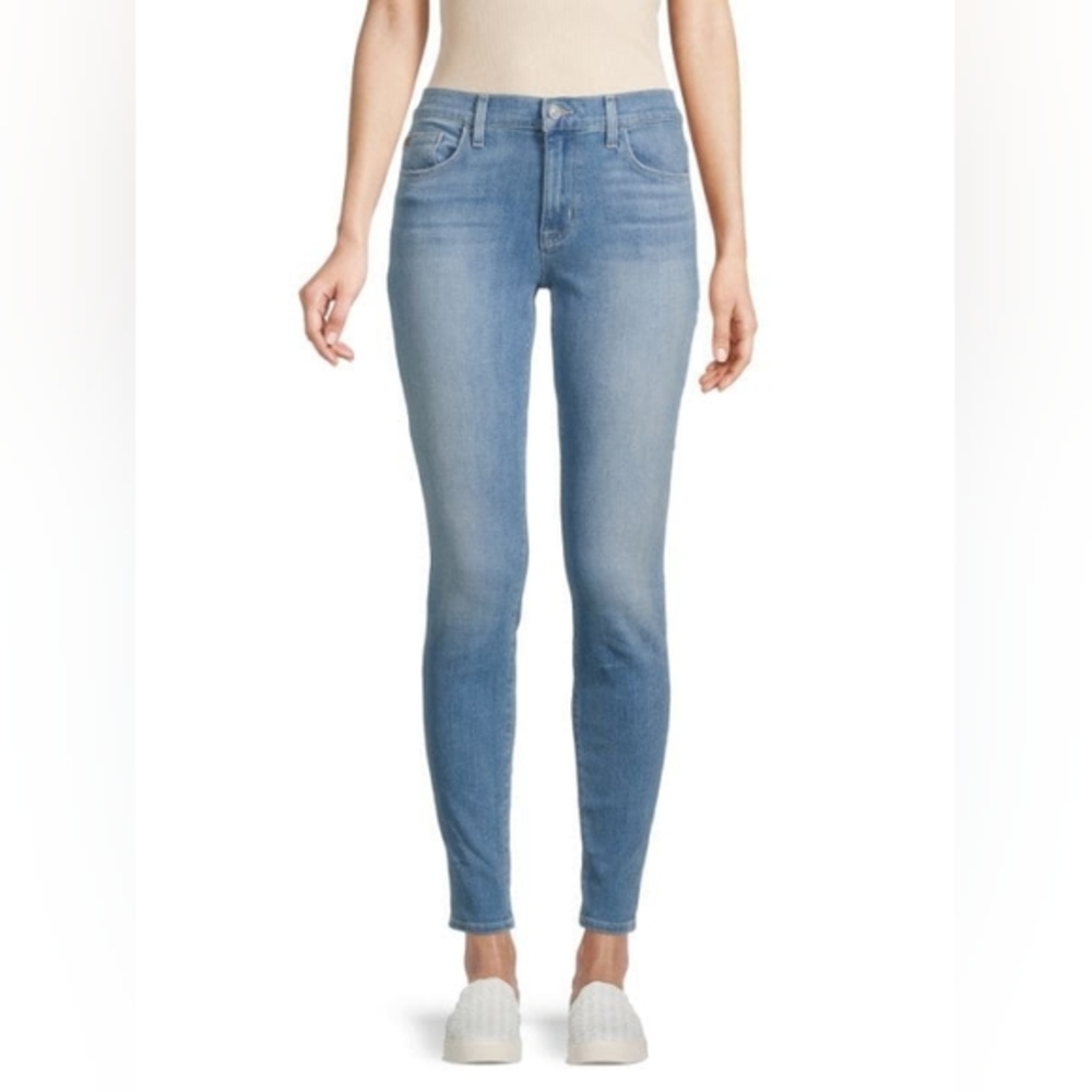 Hudson Natalie Mid-Rise Skinny Jeans Light Wash 30